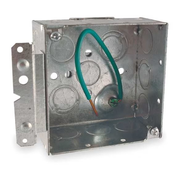 Electrical Box, 30.3 cu in, Square Box Type, 2 Gang(s), Galvanized Steel, Square Shape, Raco, Mfr#: 232H