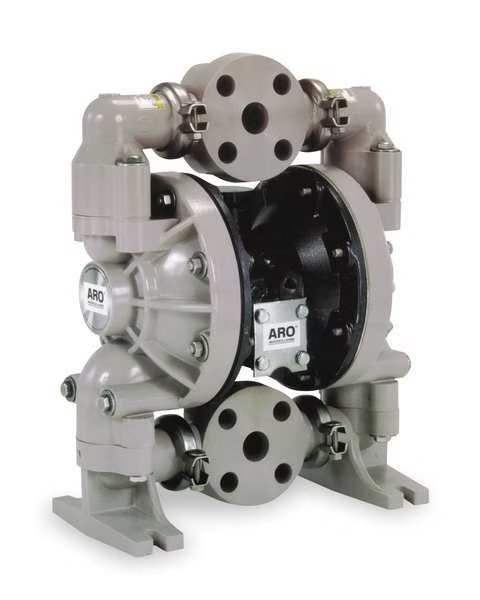 Double Diaphragm Pump, Polypropylene, Air Operated, PTFE, 139 GPM, Aro, Mfr#: 6662B3-344-C