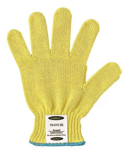 Cut Resistant Gloves, A3 Cut Level, 7 ga, Yellow, M, Ansell, Mfr#: 70-215