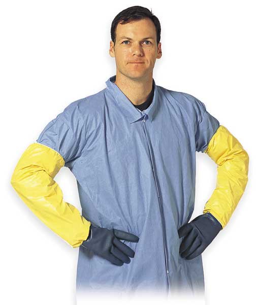 Tychem 2000 Sleeves, 18 In. L, Yellow, PK200, Dupont, Mfr#: QC500BYL00020000