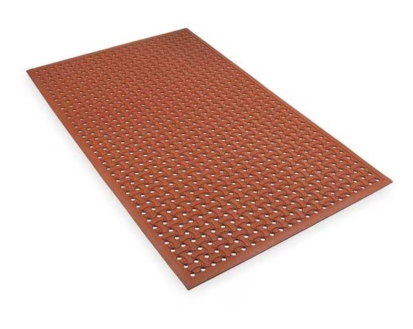 Red Drainage Holes Reversible Drainage Mat 3 ft. W x 5 ft. L, 5/8