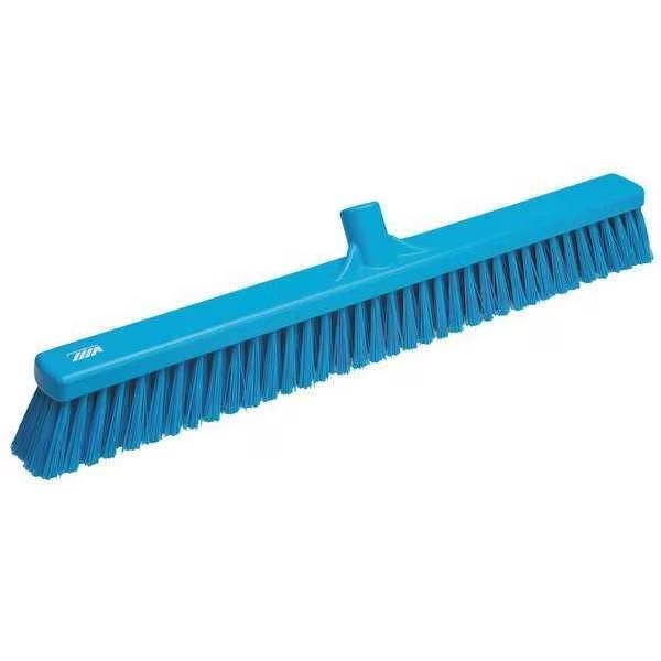 24 in Sweep Face Broom Head, Soft/Stiff Combination, Synthetic, Blue, Vikan, Mfr#: 31943