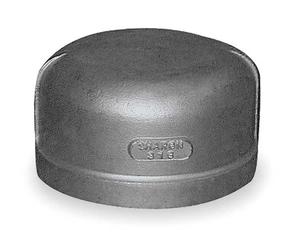 2-1/2" FNPT SS Threaded Cap, EnjoyTool Select, Mfr#: 4381034090