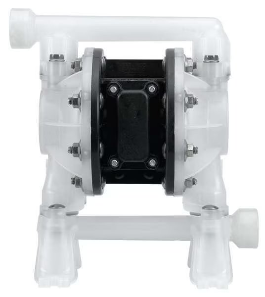 Double Diaphragm Pump, Polypropylene, Air Operated, Santoprene, 15 GPM, Aro, Mfr#: PD07P-APS-PAA