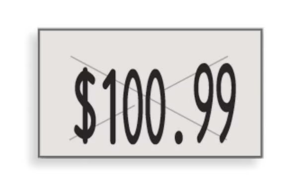 Pricing Labels, 1-Line, White, PK16, Garvey, Mfr#: 90948