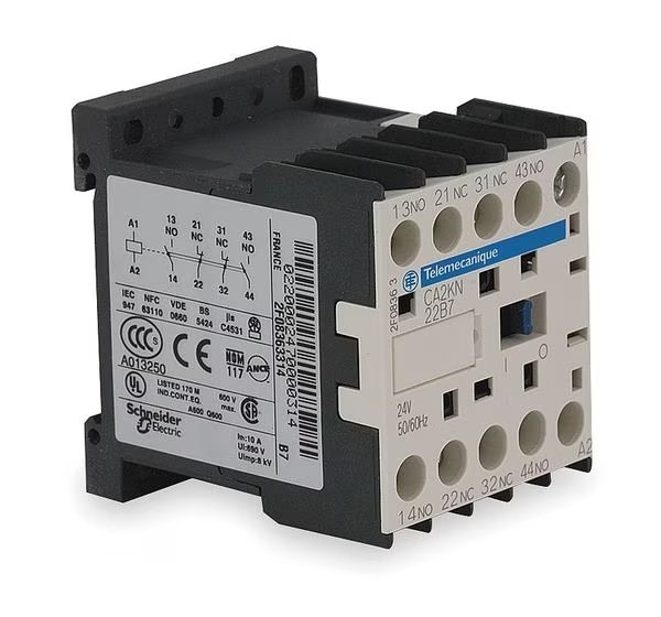 IEC Control Relay, 2NO/2NC, 24VDC, 10A, Schneider Electric, Mfr#: CA3KN22BD
