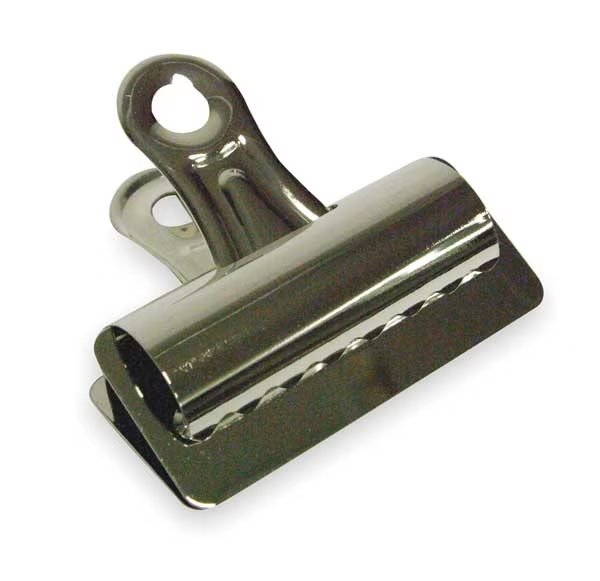 Bulldog Clip, 3in W, Silver, PK12, EnjoyTool Select, Mfr#: 2WFV9