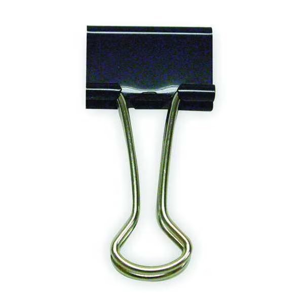 Binder Clip, 2 In, Metal, Black, PK12, EnjoyTool Select, Mfr#: 2WFX8