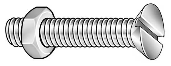 5/16"-18 x 2 in Slotted Flat Machine Screw, Zinc Plated Steel, 100 PK, EnjoyTool Select, Mfr#: 658197-PG