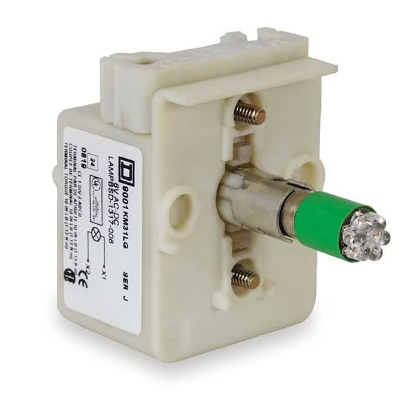 Lamp Module, 30mm, 24-28VAC/VDC, Grn, LED, Schneider Electric, Mfr#: 9001KM35LG