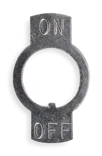 Toggle Switch Legend Plate, On/Off, PK25, Carling Technologies, Mfr#: Y01