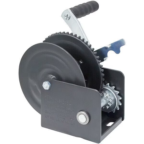 Hand Winch, Spur Gear, Brake, 1200 lb., Dutton-Lainson, Mfr#: DLB1205A