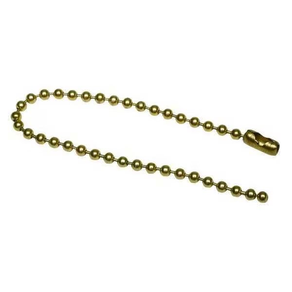 Beaded Chain, Brs, Brs Pld, 4-1/2 In, PK100, EnjoyTool Select, Mfr#: 2YB24