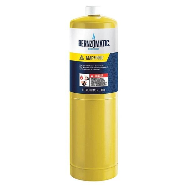 Fuel Cylinder, MAPP/PRO, 14 oz, CGA 600 RH, Bernzomatic, Mfr#: 333668