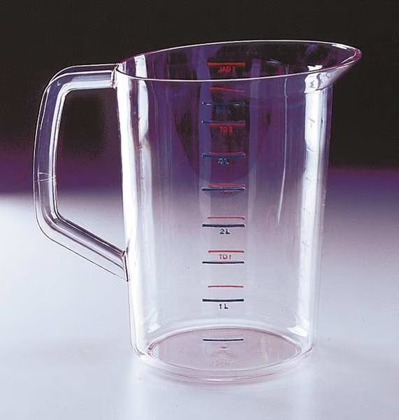 Polycarbonate Measuring Cup, 4 Quarts, Rubbermaid Commercial, Mfr#: FG321800CLR