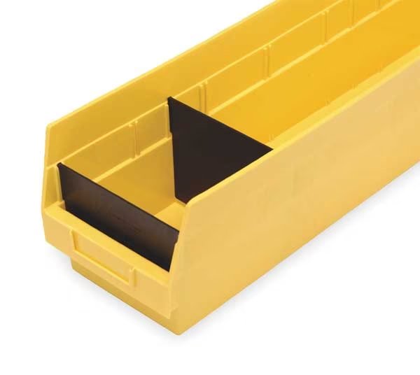 Plastic Divider, Black, 4 1/8 in L, 4 3/4 in W, 1/2 in H, 50 PK, Quantum Storage Systems, Mfr#: DSB202/204/206