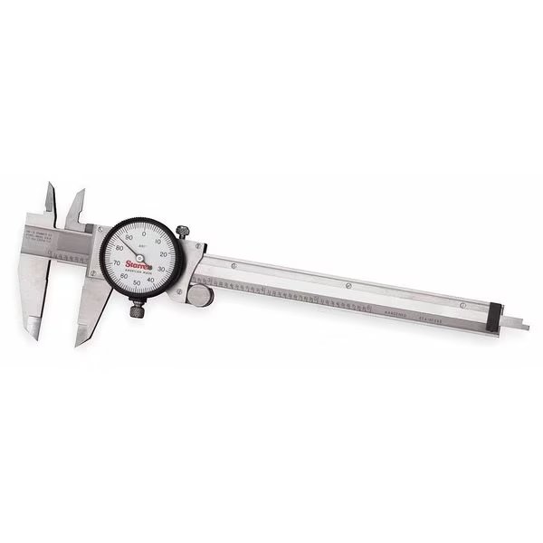 Dial Caliper, 12 In, White Dial, Starrett, Mfr#: 120-12
