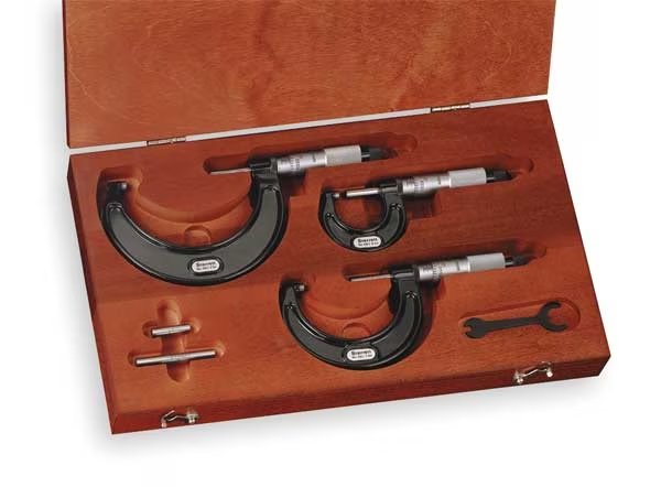 Micrometer Set, 0 to 3 In, 0.0001 In, Starrett, Mfr#: ST436.1AXFLZ