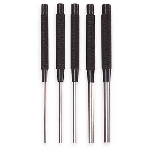 Drive Pin Punch Set, 5 Pieces, Steel, Starrett, Mfr#: S248PC