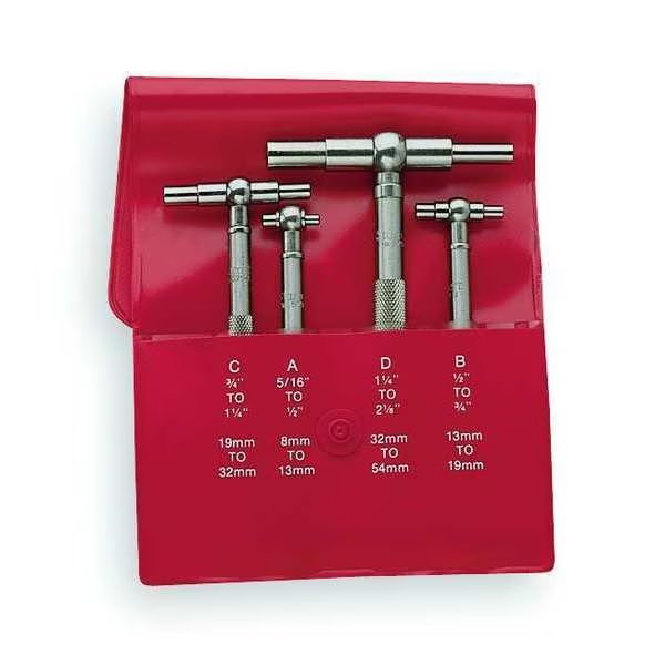 Telescoping Gage Set, 4 Pc, 2.375 In D, Starrett, Mfr#: S579GZ