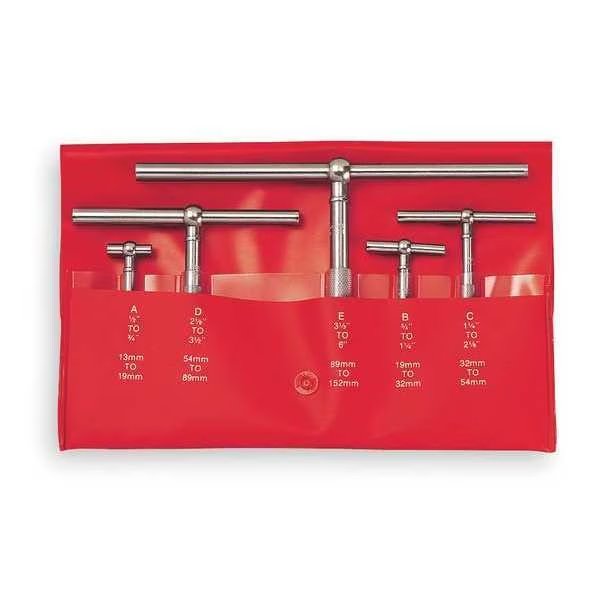 Telescoping Gage Set, 5 Pc, 2.625 In D, Starrett, Mfr#: S229GZ