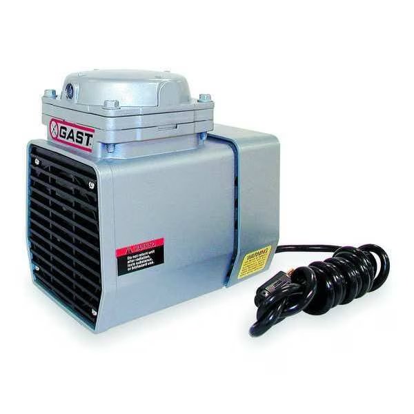 Compressr/Vacuum Pump, 1/8 HP, 60 Hz, 115V, Gast, Mfr#: DOA-P707-AA