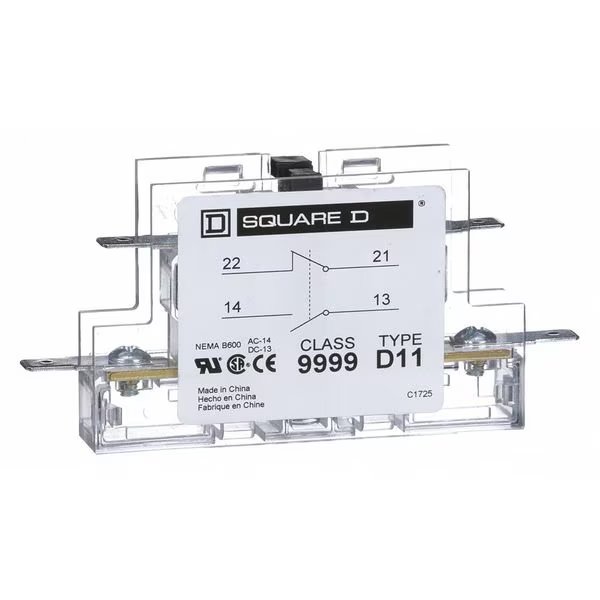 Auxiliary Contact, 1NO, 1NC, Square D, Mfr#: 9999D11
