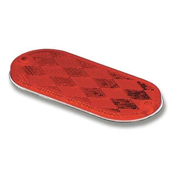 Acrylic Reflector, Oval, Red, Grote, Mfr#: 41032-3