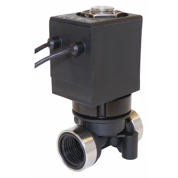 12VDC Glass-Filled Nylon Solenoid Valve, Normally Closed, 3/8 in Pipe Size, Spartan Scientific, Mfr#: 6200-B60-AAC2B