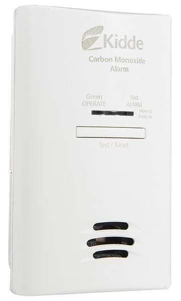 Carbon Monoxide Alarm, Electrochemical Sensor, 85 dB @ 10 ft Audible Alert, Kidde, Mfr#: KN-COB-DP2