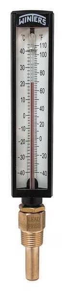 Thermometer, Analog, 30-300 deg, 1/2in NPT, Winters, Mfr#: TAS143LF.