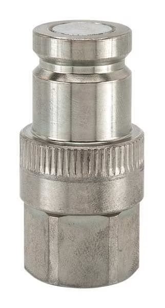 Hydraulic Quick Connect Hose Coupling, Steel Body, Push-to-Connect Lock, 1/4"-18 Thread Size, Parker, Mfr#: 71-3N4-4F
