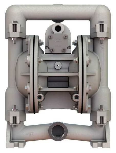Double Diaphragm Pump, Aluminum, Air Operated, Buna N, 49 GPM, Versa-Matic, Mfr#: E1AA2R229C-ATEX