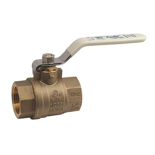 1/2" Sweat Brass Ball Valve Inline, Apollo Valves, Mfr#: 94ALF-203-01A