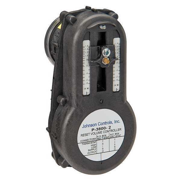 Reset Volume Controller, Black, Direct Acting and Reverse Acting, Johnson Controls, Mfr#: P-3800-2