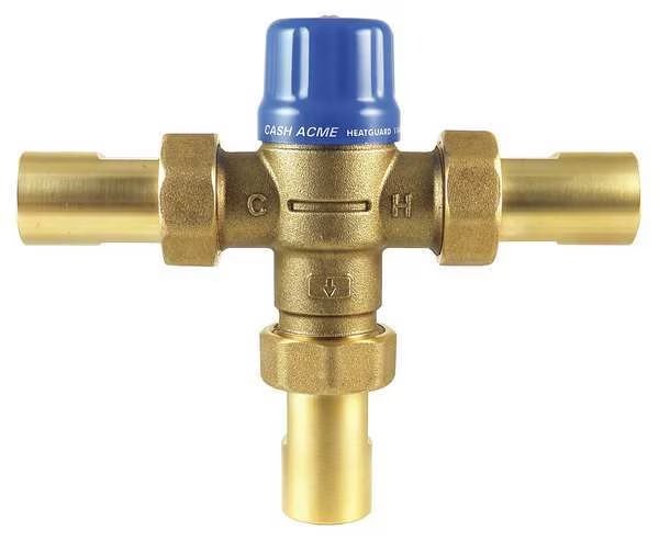 Thermostatic Mixing Valve, 1/2in., 230 psi, Cash Acme, Mfr#: HG110D