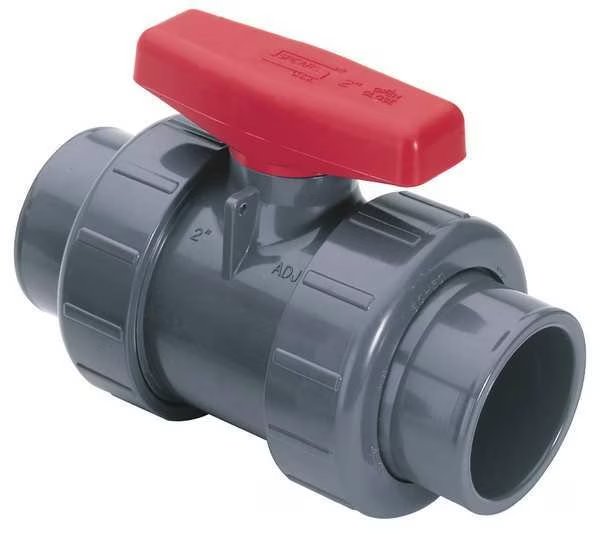 1-1/4" Socket x FNPT PVC Ball Valve Inline, Spears, Mfr#: 3629-012