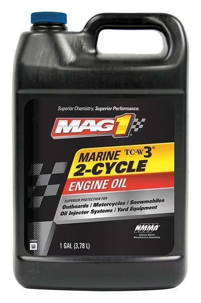 2-Cycle Synthetic Blend Marine Motor Oil, TC-W3 certified, Blue, 1 Gal., Mag 1, Mfr#: MAG60136