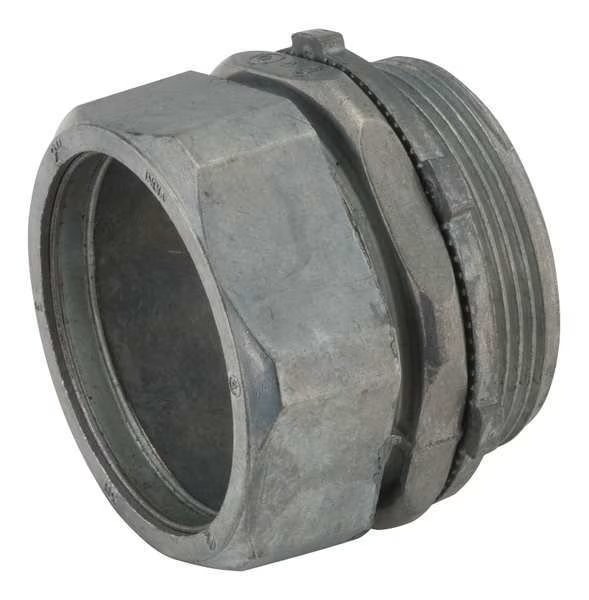 EMT Compression Connector, 2-43/64 In. L, Raco, Mfr#: 2840