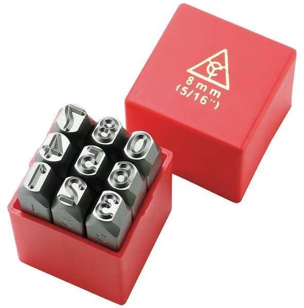 Hand Stamp, 3/16 In, Number Set, EnjoyTool Select, Mfr#: 20Y591