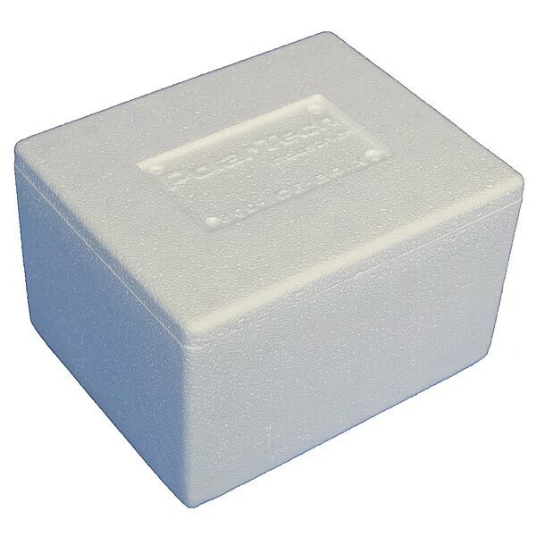 Insulated Bio Foam Shipping Container, Inside 6”L x 4.5”W x 3”D, Polar-Tech, Mfr#: 201F
