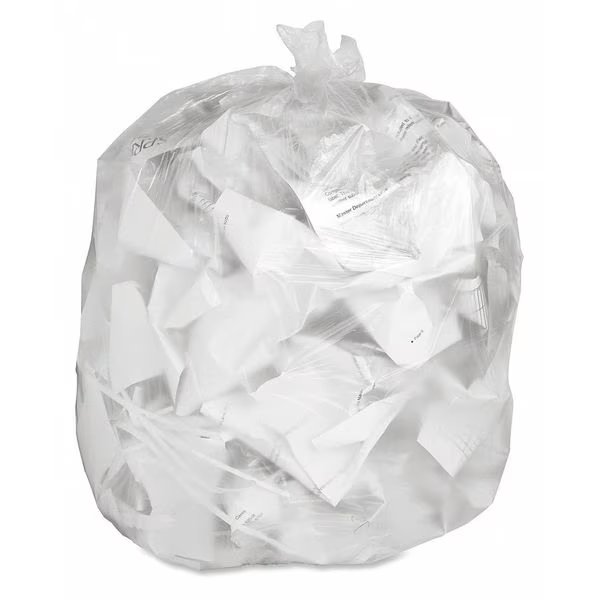 33 gal Trash Bags, M, 0.35 mm, Translucent, 500 PK, Genuine Joe, Mfr#: GJO70012