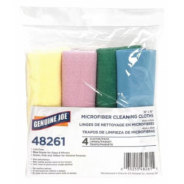 Janitorial Cloths And Wipe, PK4, Genuine Joe, Mfr#: GJO48261