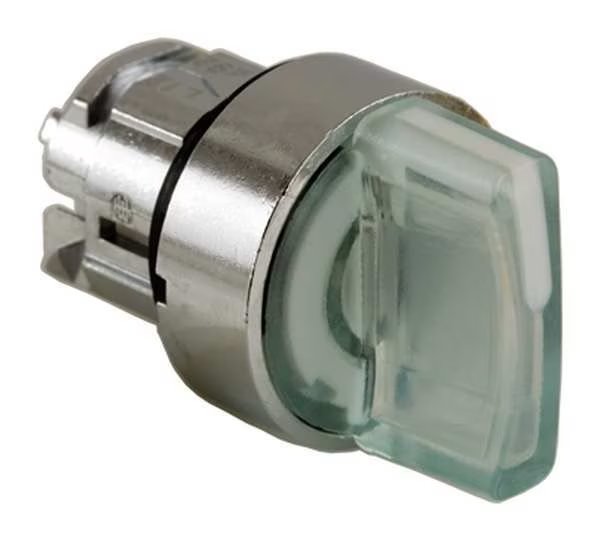 Illum Selector Switch, 3 Pos, 22mm, White, Schneider Electric, Mfr#: ZB4BK1313