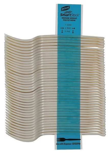 Plastic Disposable Fork Dispenser Cutlery, Medium Weight, PK960, Dixie, Mfr#: SSF11B