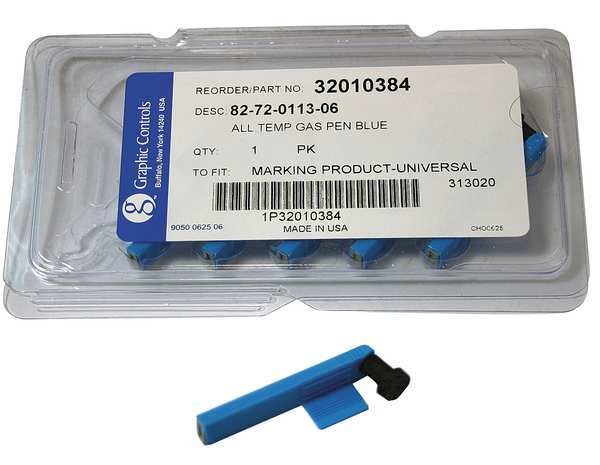 Chart Recorder Pen, Blue, PK6, Graphic Controls, Mfr#: 82-72-0113-06 - BLUE STATIC PENS