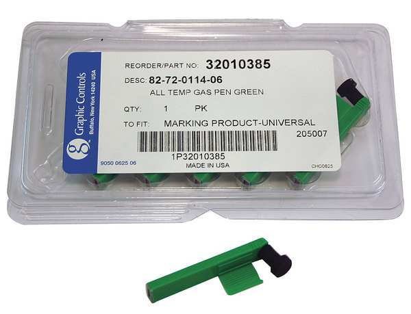 Chart Recorder Pen, Green, PK6, Graphic Controls, Mfr#: 82-72-0114-06 - GREEN TEMPERATURE PENS