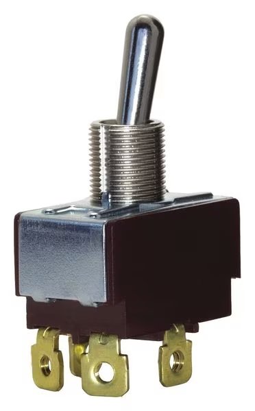 Toggle Switch, SPDT, 10A @ 250V, Screw, Eaton, Mfr#: 7502K13