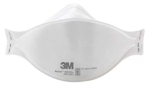 N95 Disposable Respirator, Universal, White, PK20, 3M, Mfr#: 9210+