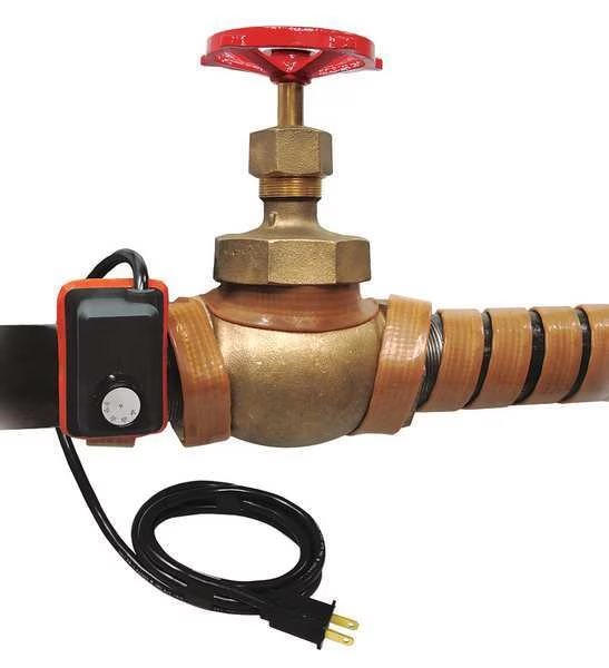 Heating Tape, Adjustable Thermostat Control, 240VAC, 720W, 1
